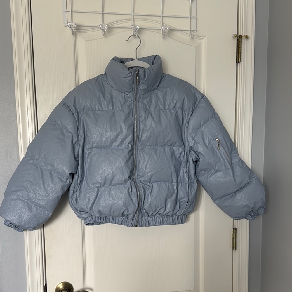 NWT J.ING Light Blue Puffer Coat